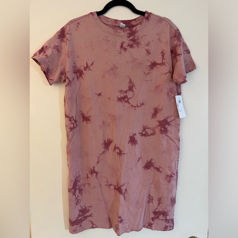 Pink Tie Dye T-Shirt Dress